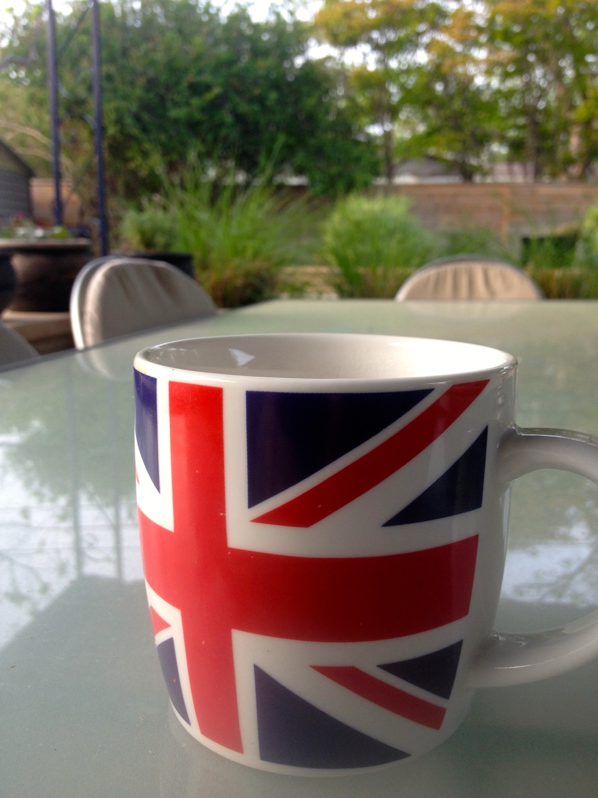Starting the day in the garden