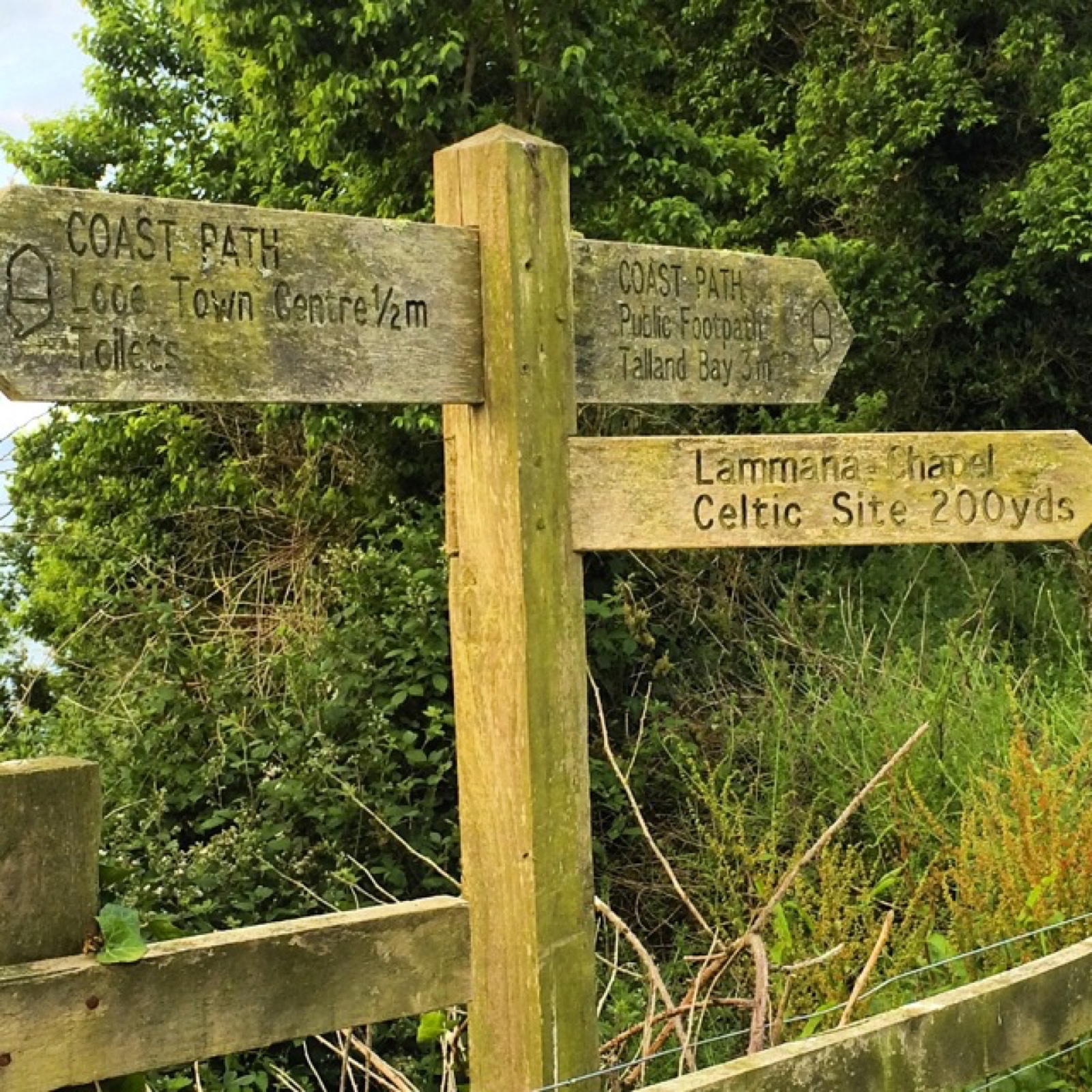 coastal path sign